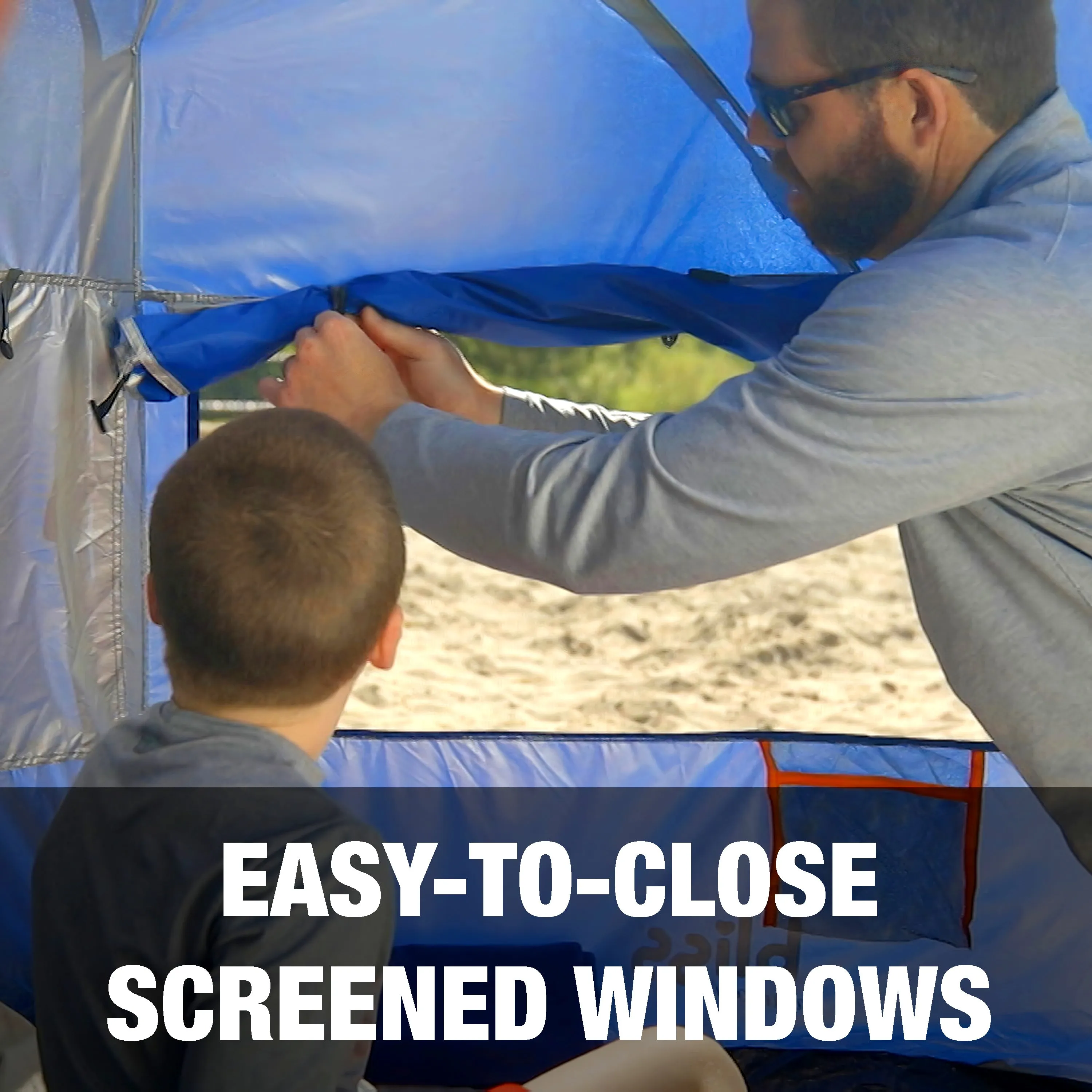 Pop-Up Beach Tent w/ Carrying Bag | Collapsible Design | Sun Protection & Weather Resistant