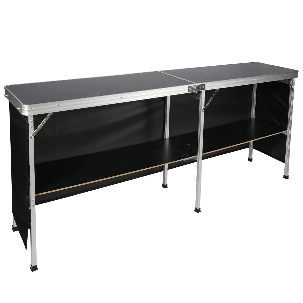 Portable Bar Table with Double Layer for Party