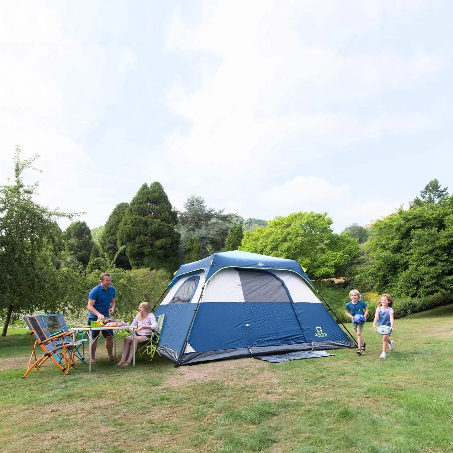 QOMOTOP 6 Person 60 Seconds Set Up Camping Tent