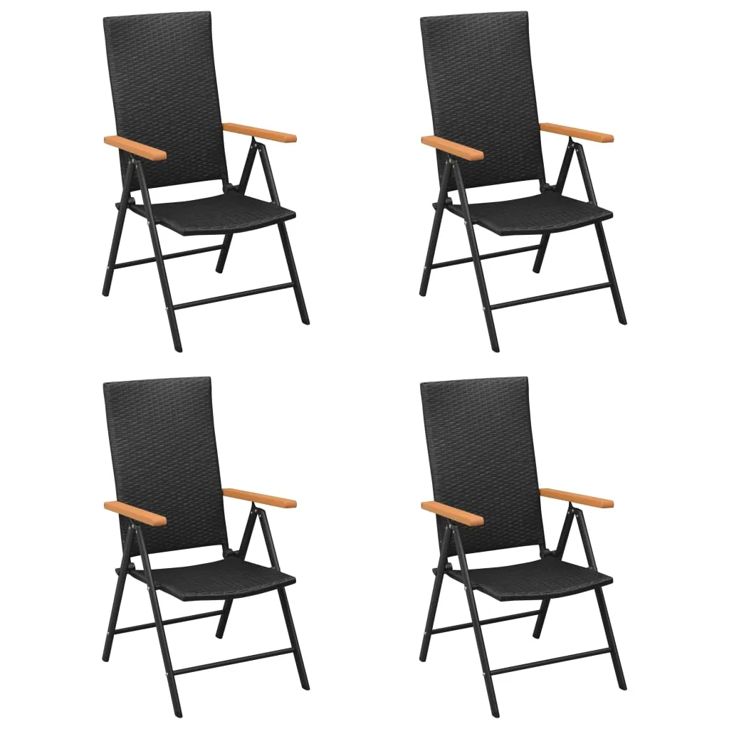 Stackable Patio Chairs Outdoor Patio Wicker Dining Chair Poly Rattan