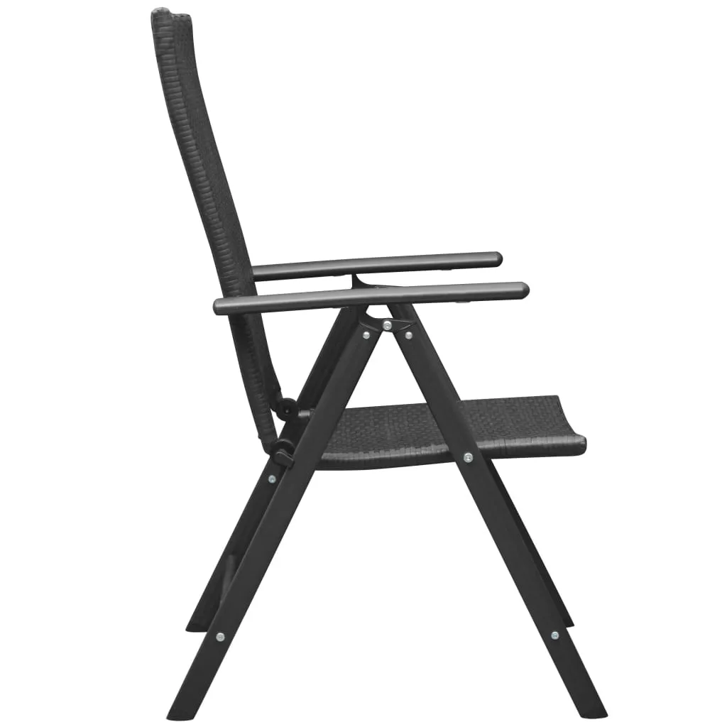 Stackable Patio Chairs Outdoor Patio Wicker Dining Chair Poly Rattan