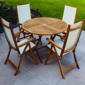 Teak Patio Table With Chairs - Sailor (Table) & Florida (4 Chairs)