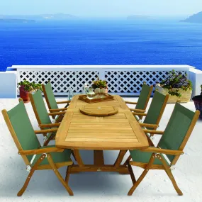 Teakwood Patio Table and Chairs - Gala (Table) & Florida (6 Chairs)