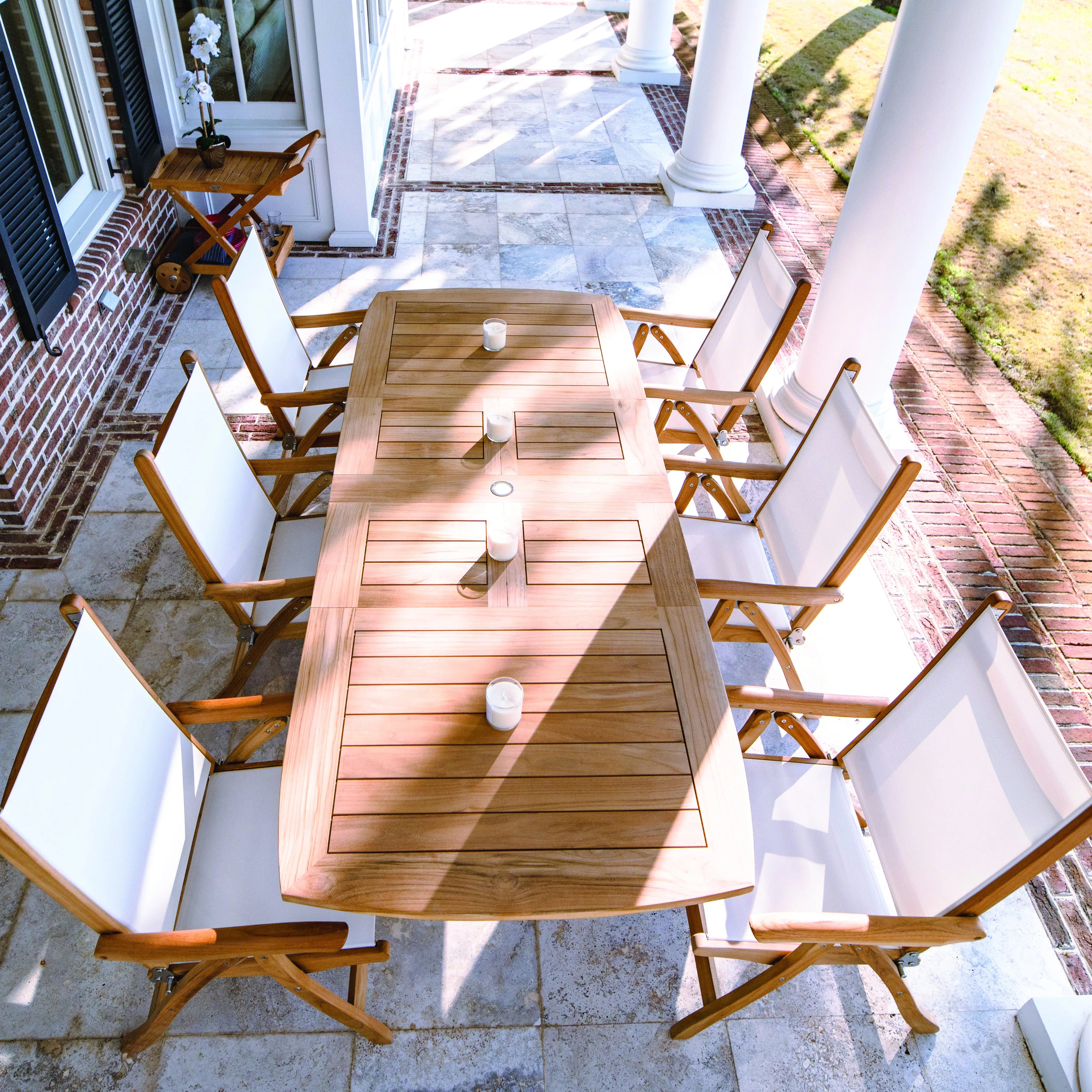 Teakwood Patio Table and Chairs - Gala (Table) & Florida (6 Chairs)