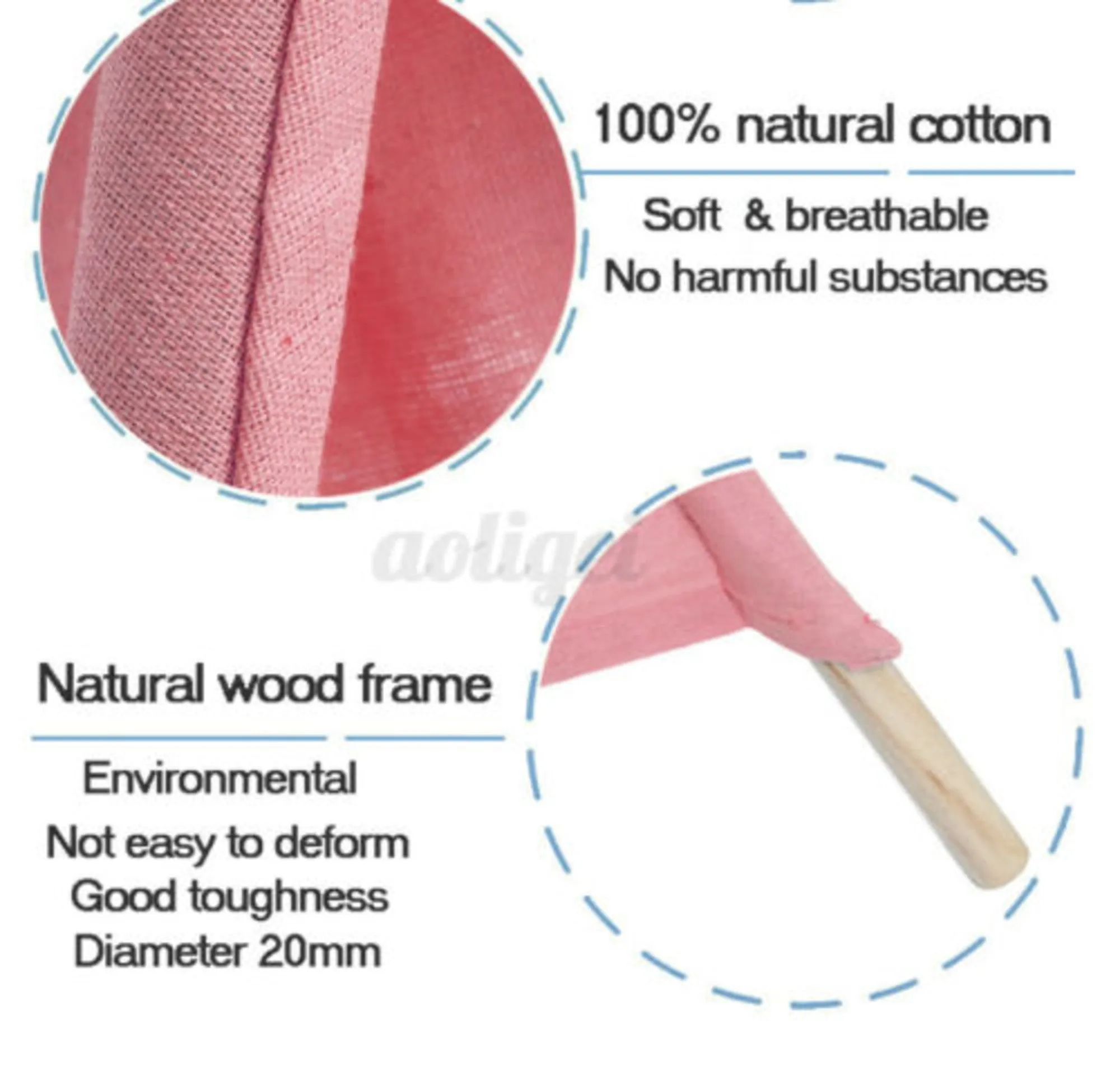 Teepee Wigwam Tent Cubby House_Pink 130cm size