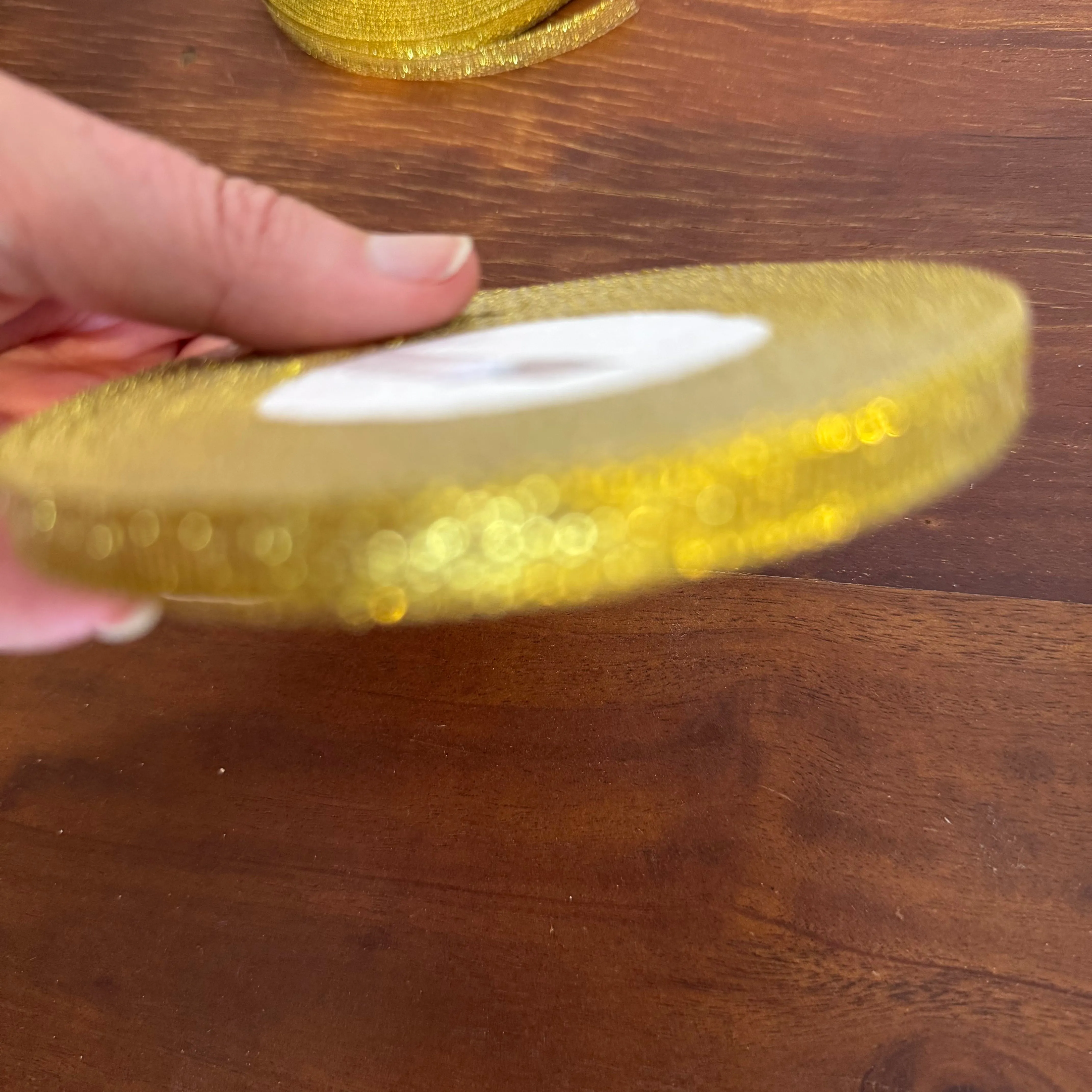 Thin Metallic Gold Ribbon (22m roll)