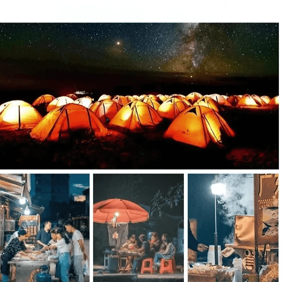 USB Rechargeable Portable Light, LED Lantern, Flashlight, Adjustable Brightness, 18650 Battery, Ideal for Camping, Hiking, Outdoor Activities