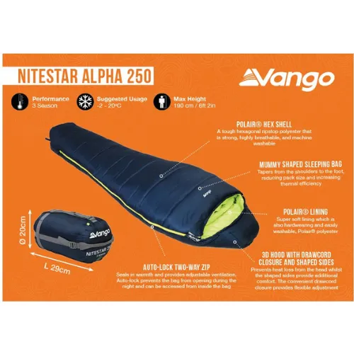 Vango | Nitestar Alpha 250 Sleeping Bag