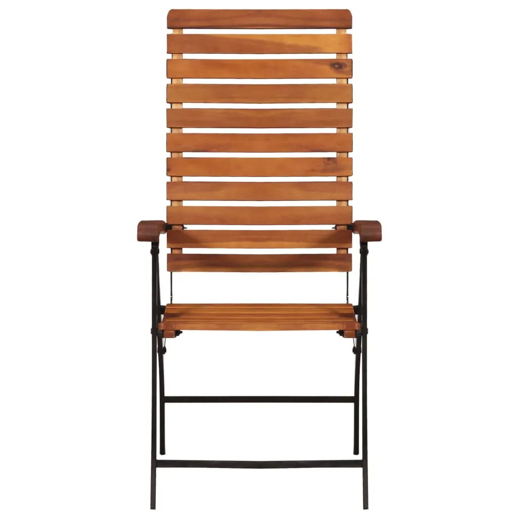 vidaXL 2 pcs Reclining Garden Chairs Solid Acacia Wood