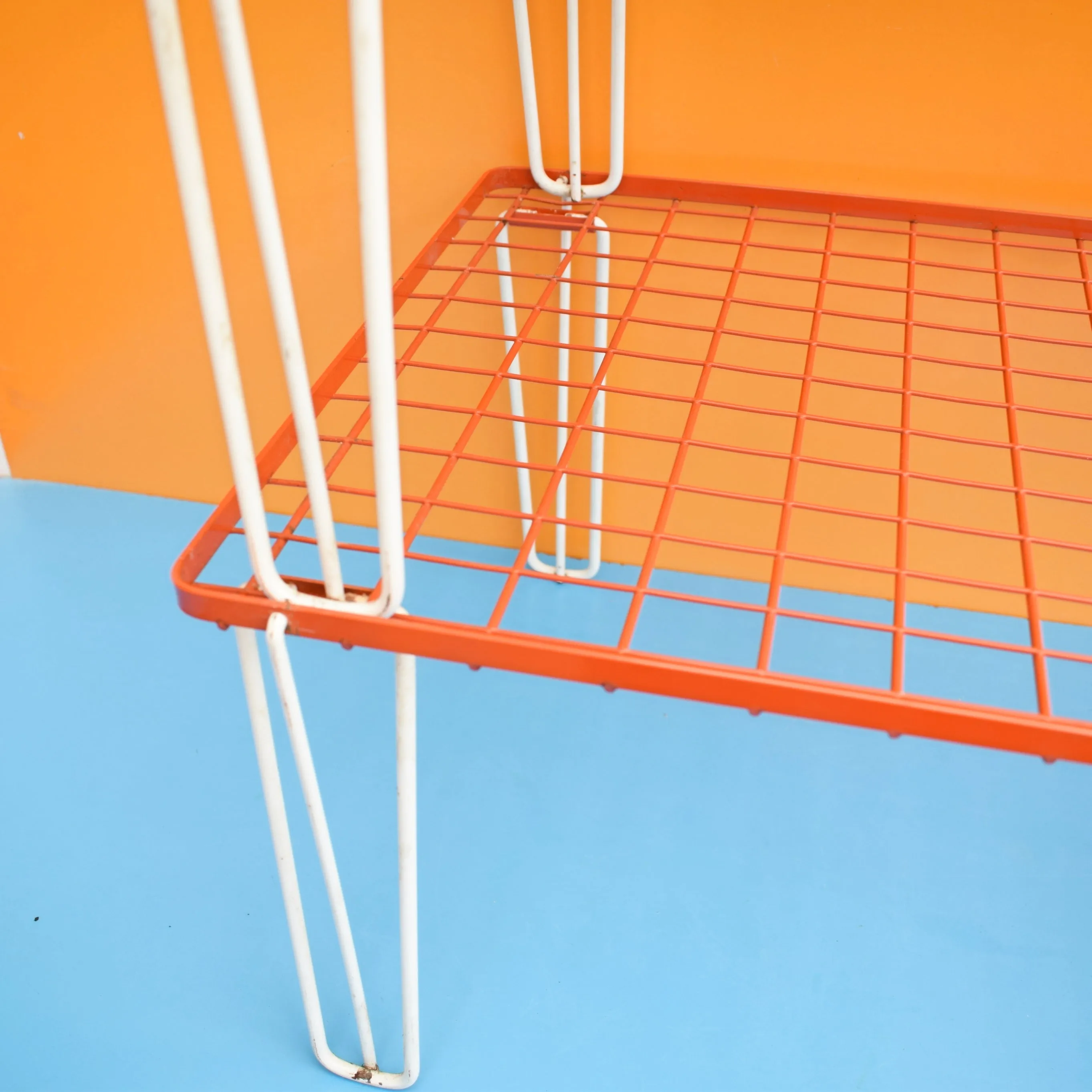 Vintage 1970s Folding Camping Tables - Orange