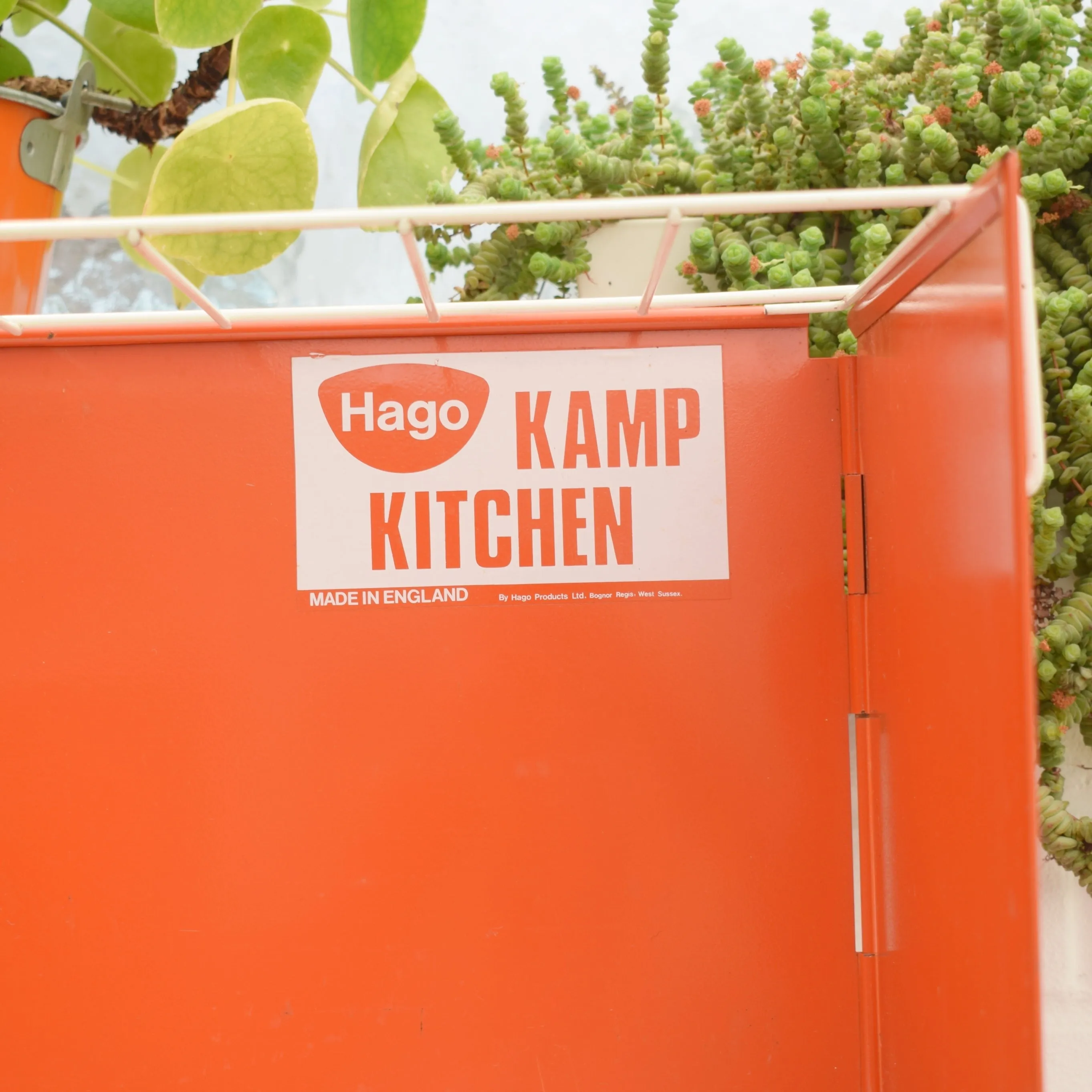Vintage 1970s Folding Camping Tables - Orange
