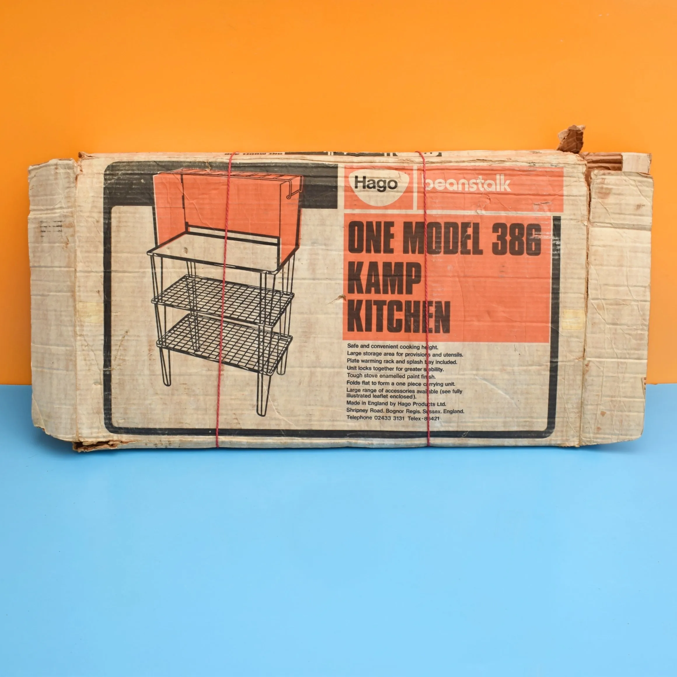 Vintage 1970s Folding Camping Tables - Orange