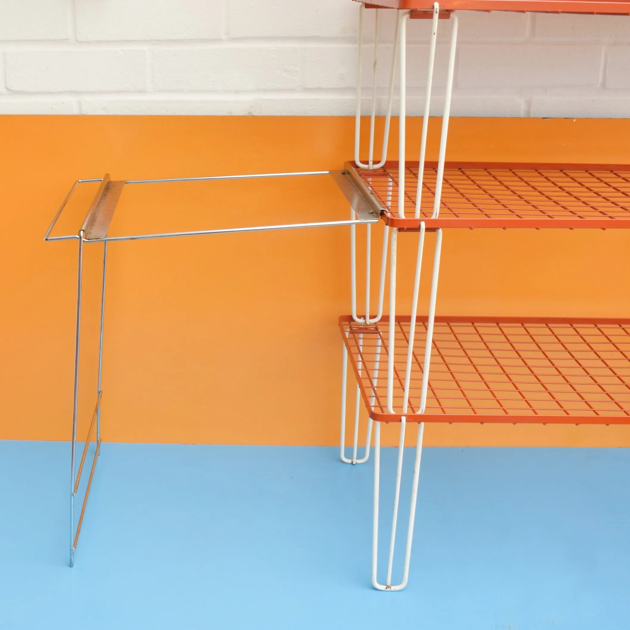 Vintage 1970s Folding Camping Tables - Orange