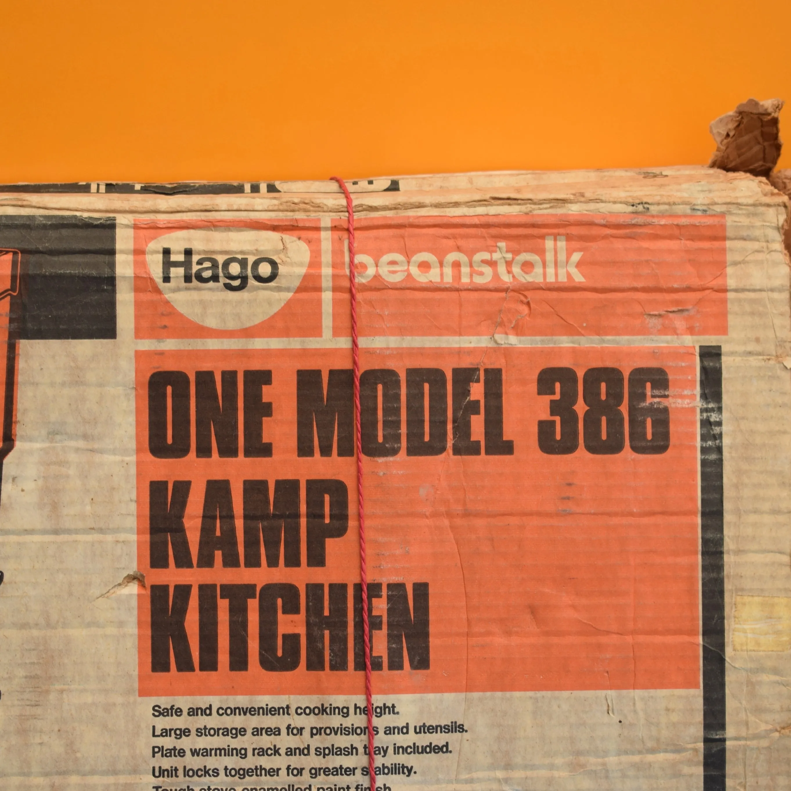 Vintage 1970s Folding Camping Tables - Orange