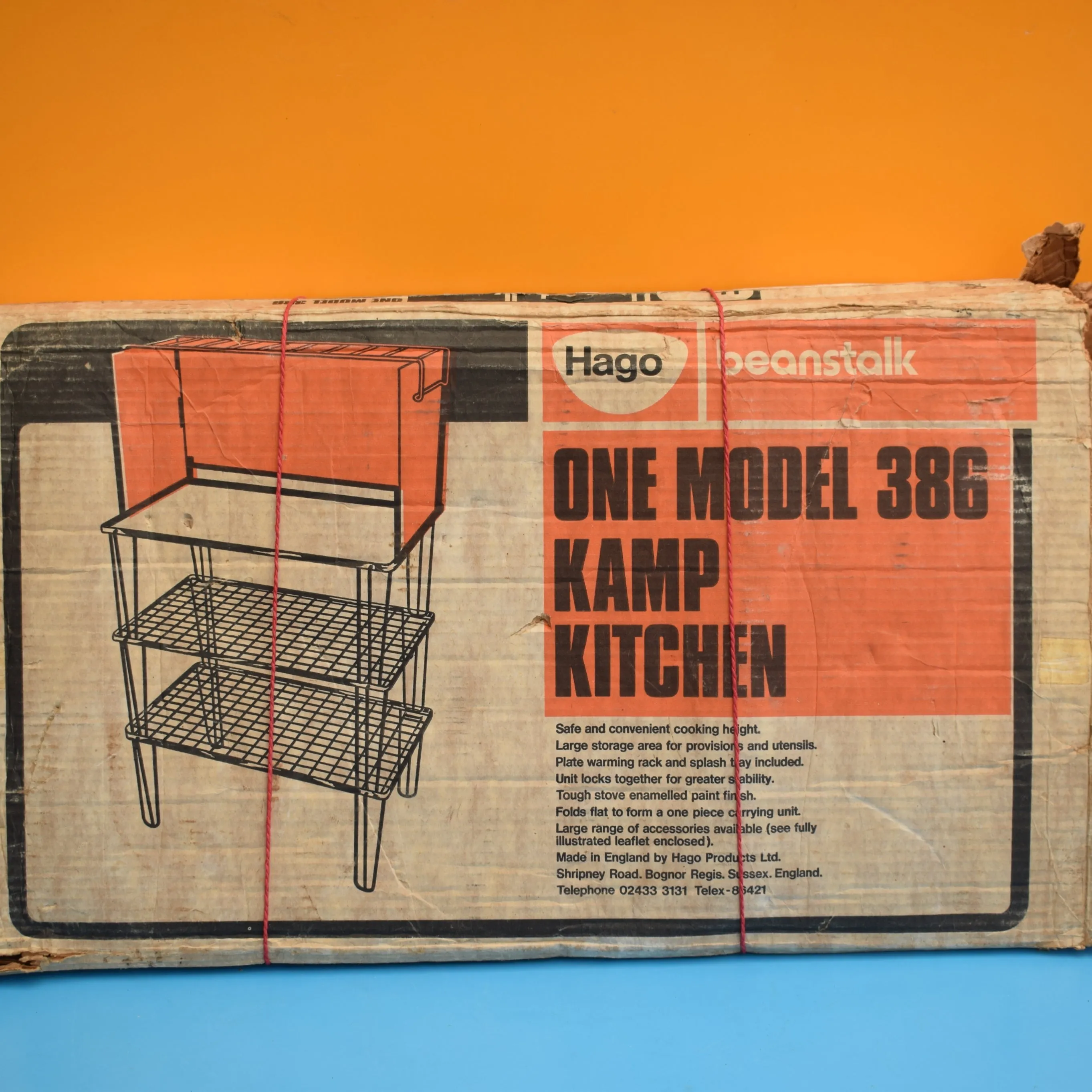Vintage 1970s Folding Camping Tables - Orange