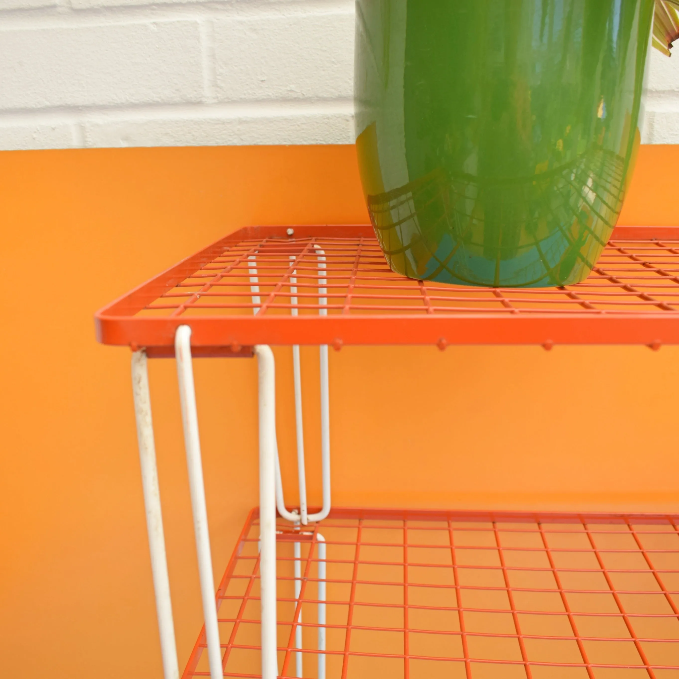 Vintage 1970s Folding Camping Tables - Orange