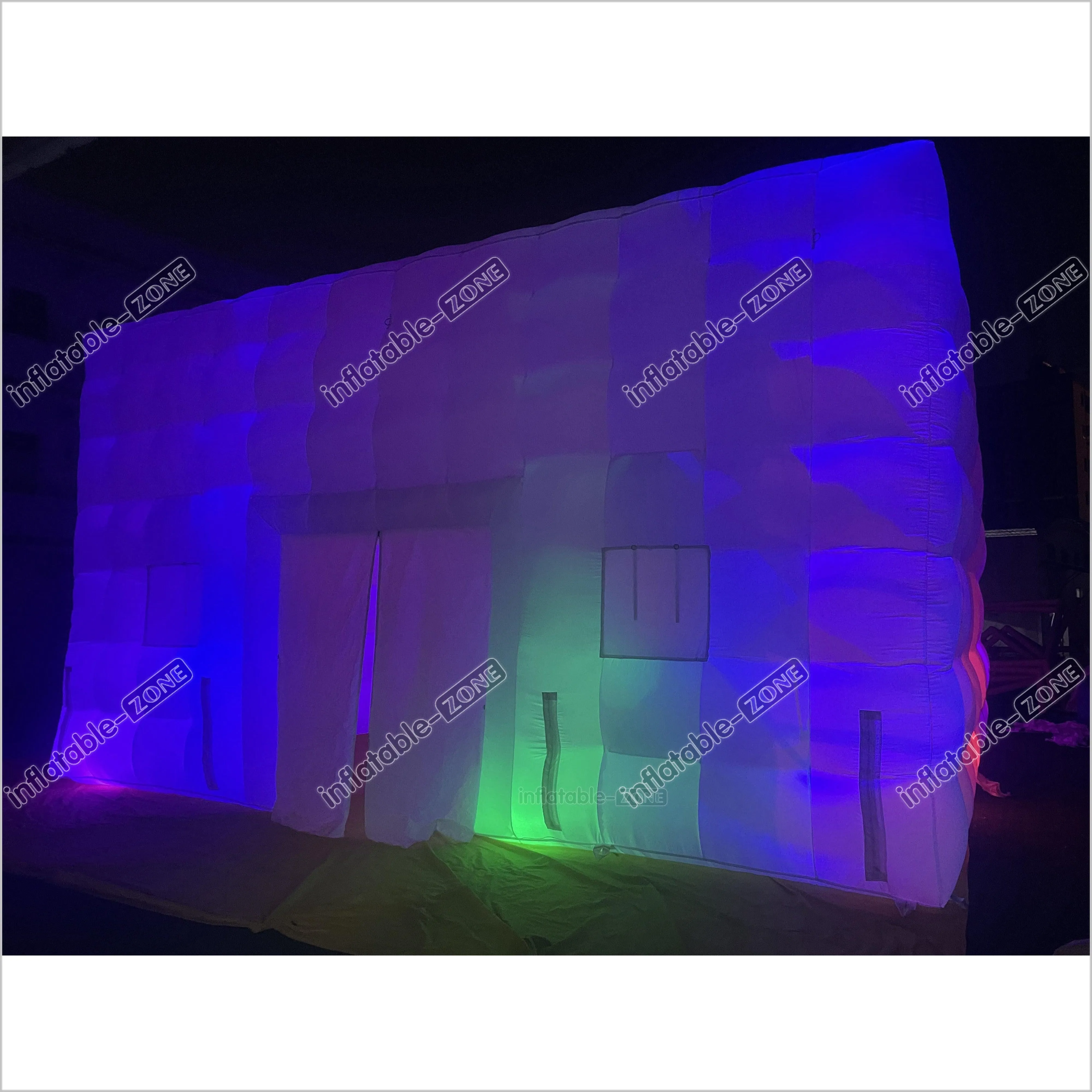 White Inflatable Night Club Disco Outdoor Inflatable Nightclub White Large Inflatable Party Tent With LED Lights